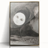 Modern Wall Art - Strange Flower Abstract Portrait in Monochromatic Style