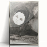 Modern Wall Art - Strange Flower Abstract Portrait in Monochromatic Style