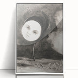 Modern Wall Art - Strange Flower Abstract Portrait in Monochromatic Style