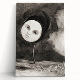 Modern Wall Art - Strange Flower Abstract Portrait in Monochromatic Style