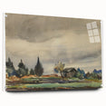 Modern Wall Art of Rainy Landscape Scene - Minimalist Contemporary Style