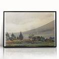 Modern Wall Art of Rainy Landscape Scene - Minimalist Contemporary Style