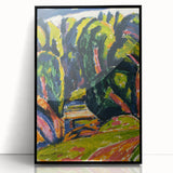 Modern Wall Art - Red Tree Abstract Landscape in Vibrant Expressionist Style