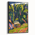 Modern Wall Art - Red Tree Abstract Landscape in Vibrant Expressionist Style