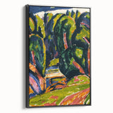 Modern Wall Art - Red Tree Abstract Landscape in Vibrant Expressionist Style