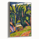 Modern Wall Art - Red Tree Abstract Landscape in Vibrant Expressionist Style