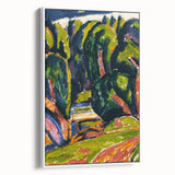 Modern Wall Art - Red Tree Abstract Landscape in Vibrant Expressionist Style