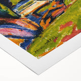 Modern Wall Art - Red Tree Abstract Landscape in Vibrant Expressionist Style