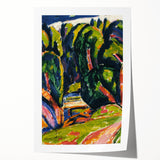 Modern Wall Art - Red Tree Abstract Landscape in Vibrant Expressionist Style