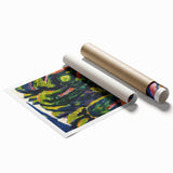 Modern Wall Art - Red Tree Abstract Landscape in Vibrant Expressionist Style