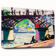 Modern Wall Art of Vibrant Bridge Scene - Abstract Contemporary Style