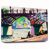 Modern Wall Art of Vibrant Bridge Scene - Abstract Contemporary Style