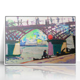 Modern Wall Art of Vibrant Bridge Scene - Abstract Contemporary Style