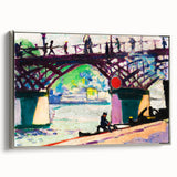 Modern Wall Art of Vibrant Bridge Scene - Abstract Contemporary Style