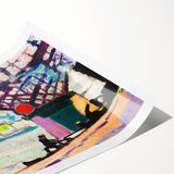 Modern Wall Art of Vibrant Bridge Scene - Abstract Contemporary Style