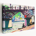 Modern Wall Art of Vibrant Bridge Scene - Abstract Contemporary Style