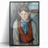 Modern Wall Art - Boy in a Red Vest Portrait by Paul Cézanne