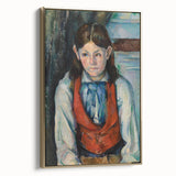 Modern Wall Art - Boy in a Red Vest Portrait by Paul Cézanne