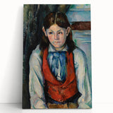 Modern Wall Art - Boy in a Red Vest Portrait by Paul Cézanne