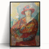Modern Wall Art - Woman in Red Blouse with Tulips by Glackens