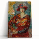 Modern Wall Art - Woman in Red Blouse with Tulips by Glackens