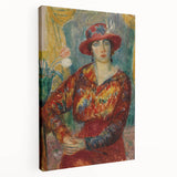 Modern Wall Art - Woman in Red Blouse with Tulips by Glackens