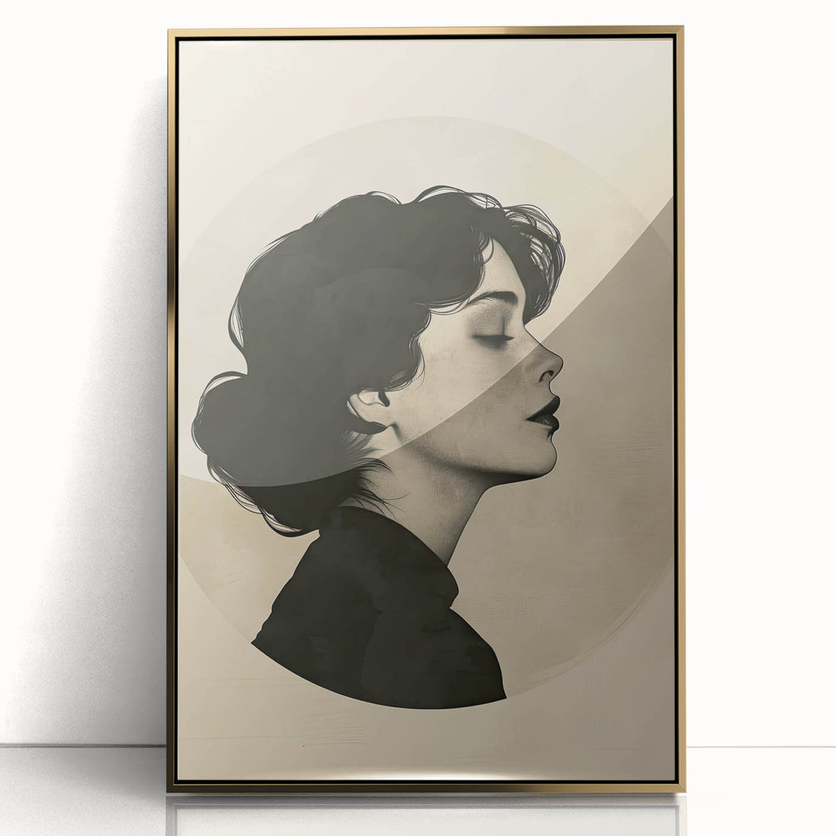 Elegant Dining Room Wall Art - Modern Black & White Portrait Print