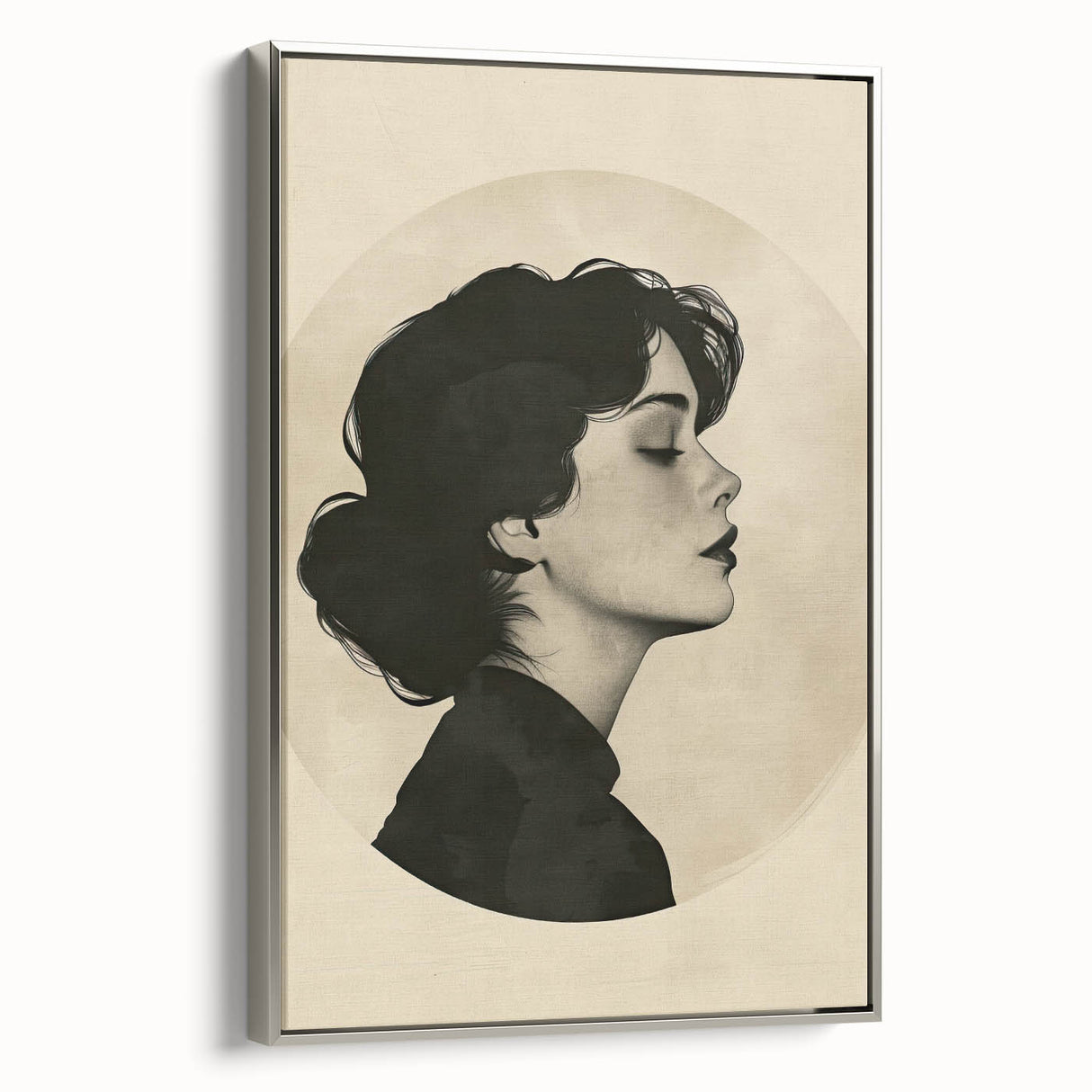 Elegant Dining Room Wall Art - Modern Black & White Portrait Print