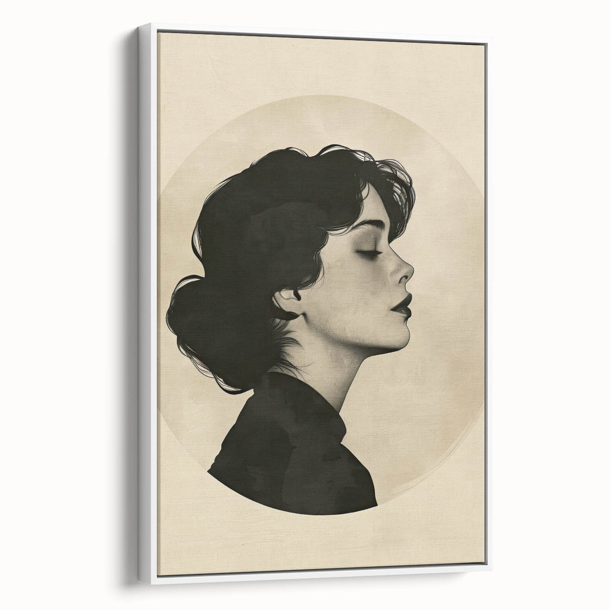 Elegant Dining Room Wall Art - Modern Black & White Portrait Print