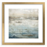 Abstract landscape wall art featuring a gold-framed design with a mat, showcasing vibrant colors and intricate patterns, perfect for modern home decor. This elegant piece enhances any room with its artistic flair and sophistication.