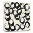 Abstract Art Prints – Rhythmic Ink Circles on Neutral Canvas