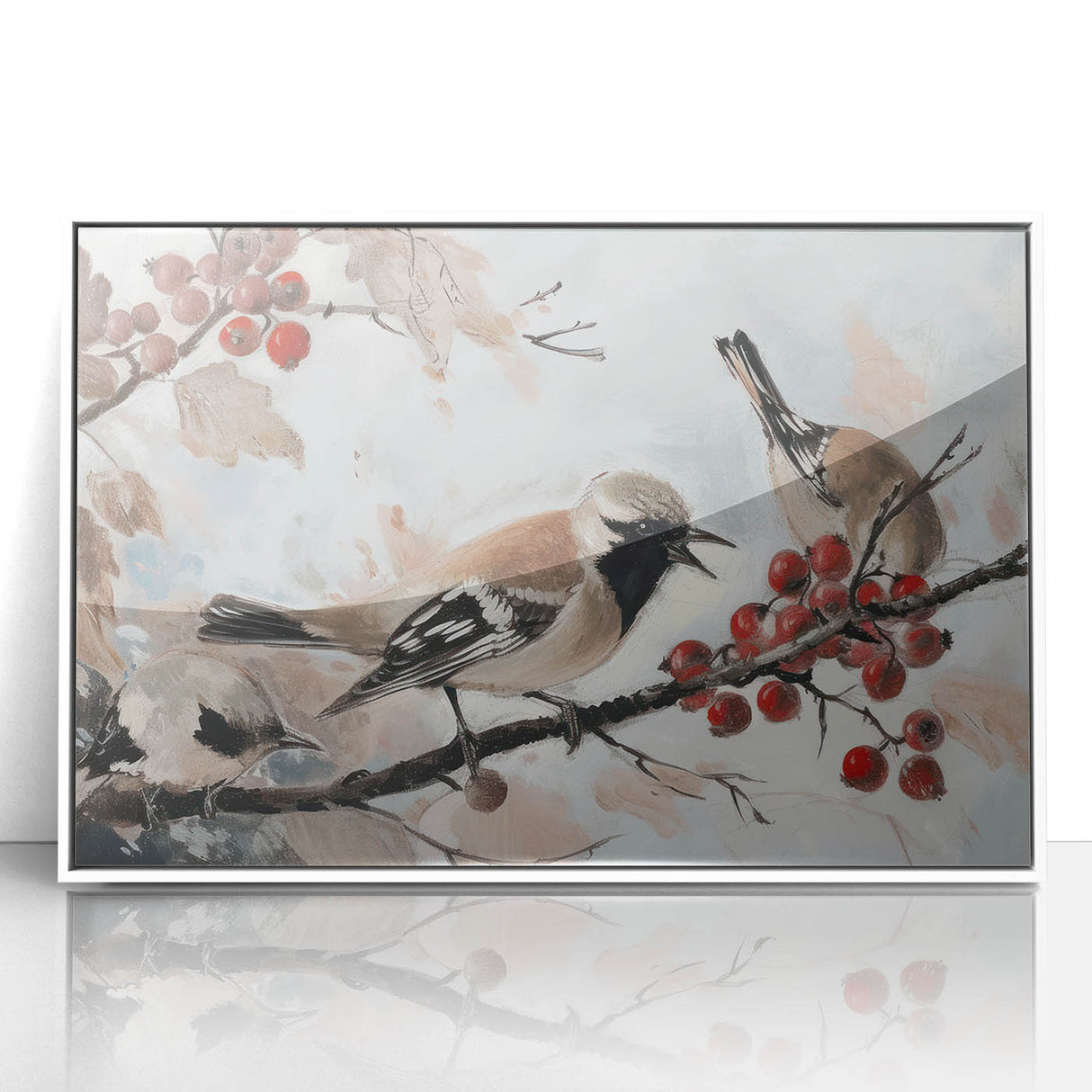 Framed acrylic artwork featuring a colorful animal design on a white background, perfect for home decor. Ideal for animal lovers seeking unique wall art.