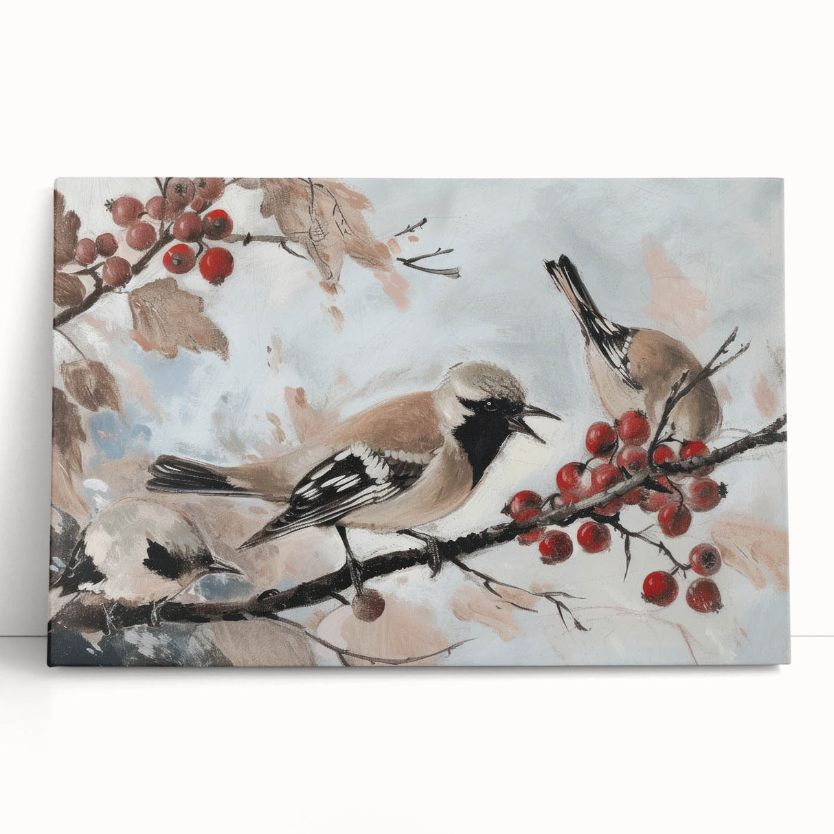Stretched canvas showcasing vibrant animal-themed artwork with rich colors and intricate details, perfect for enhancing home decor and art lovers' collections.
