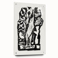 Modern Wall Art - Bold Black & White Crowing Rooster - Art Print