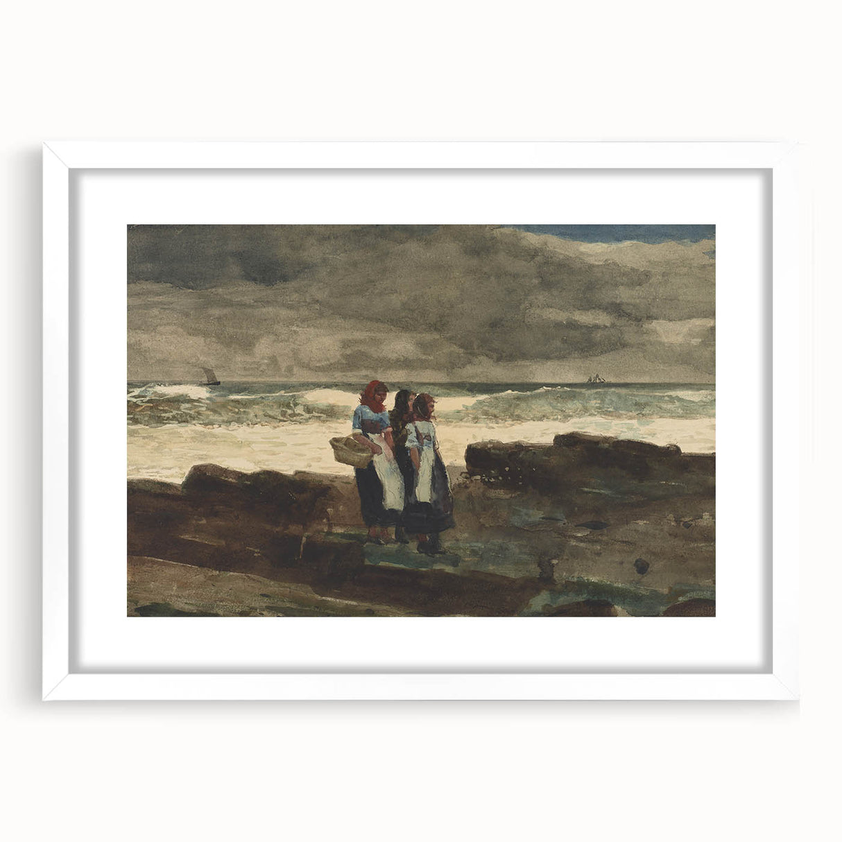 Sun and Clouds Realism Art Print - Winslow Homer Coastal Canvas Decor