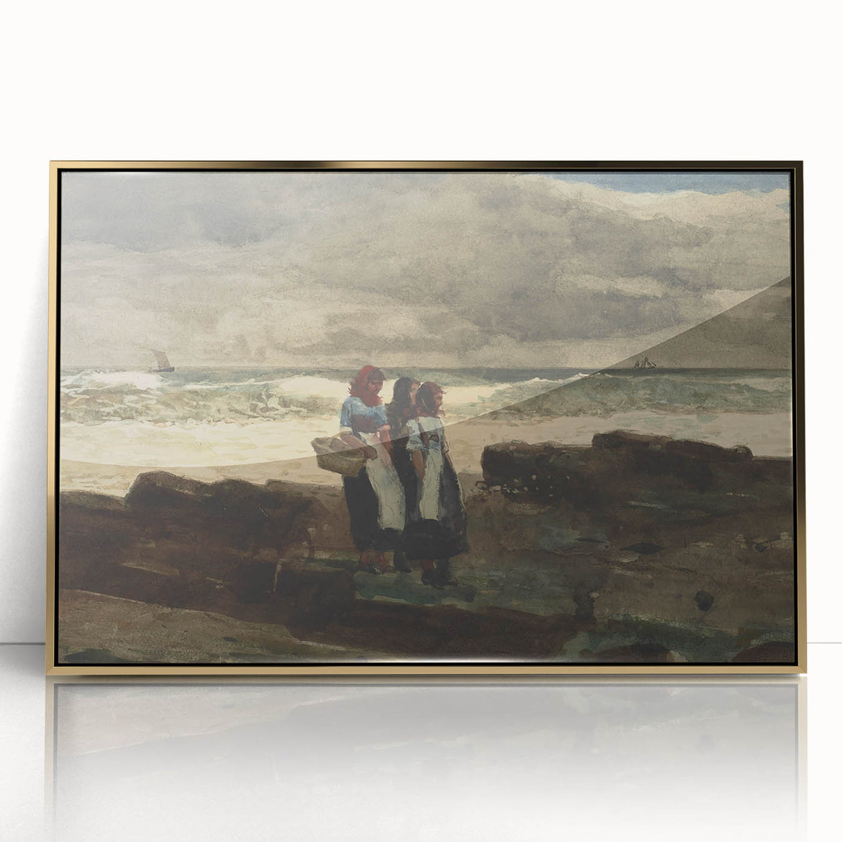 Sun and Clouds Realism Art Print - Winslow Homer Coastal Canvas Decor