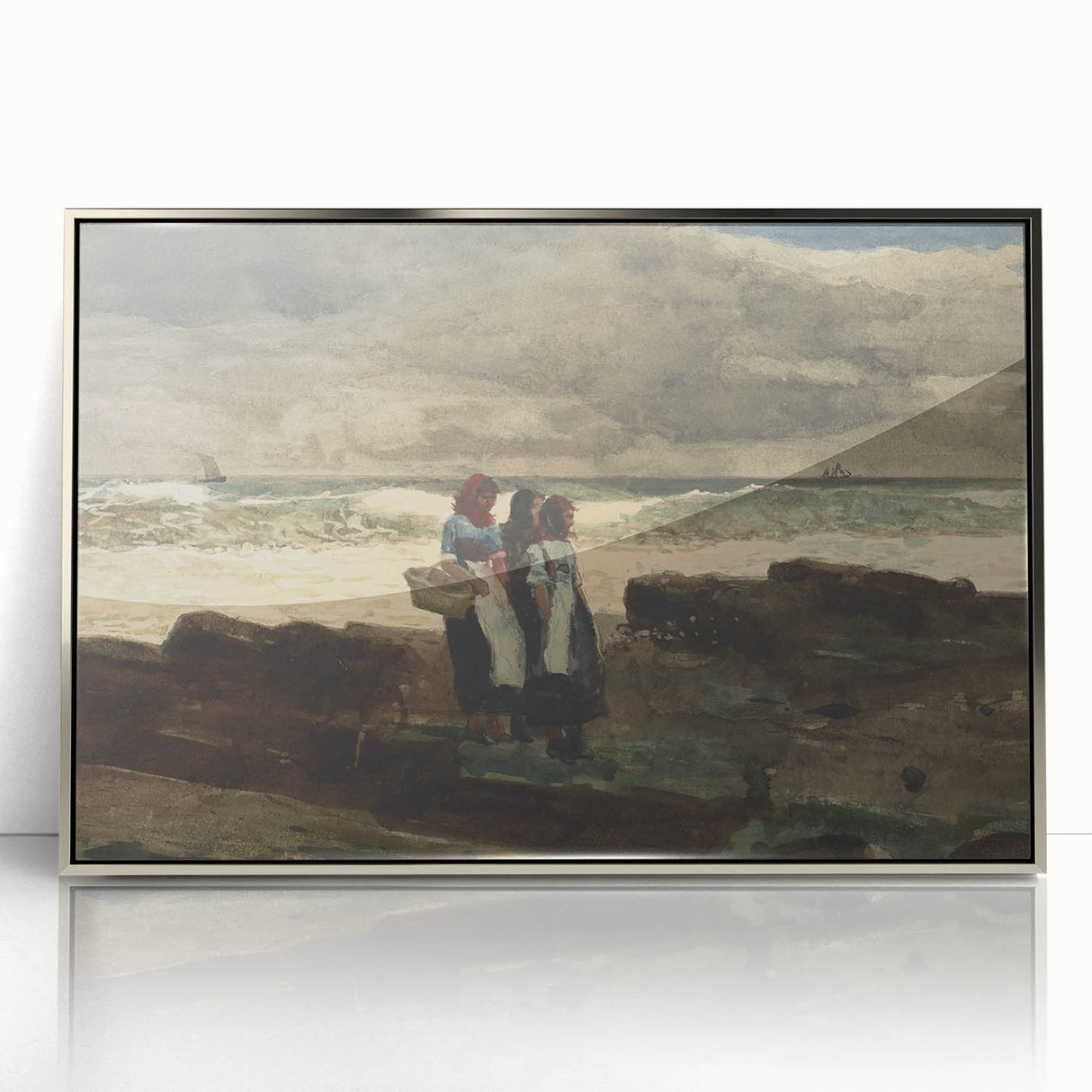 Sun and Clouds Realism Art Print - Winslow Homer Coastal Canvas Decor