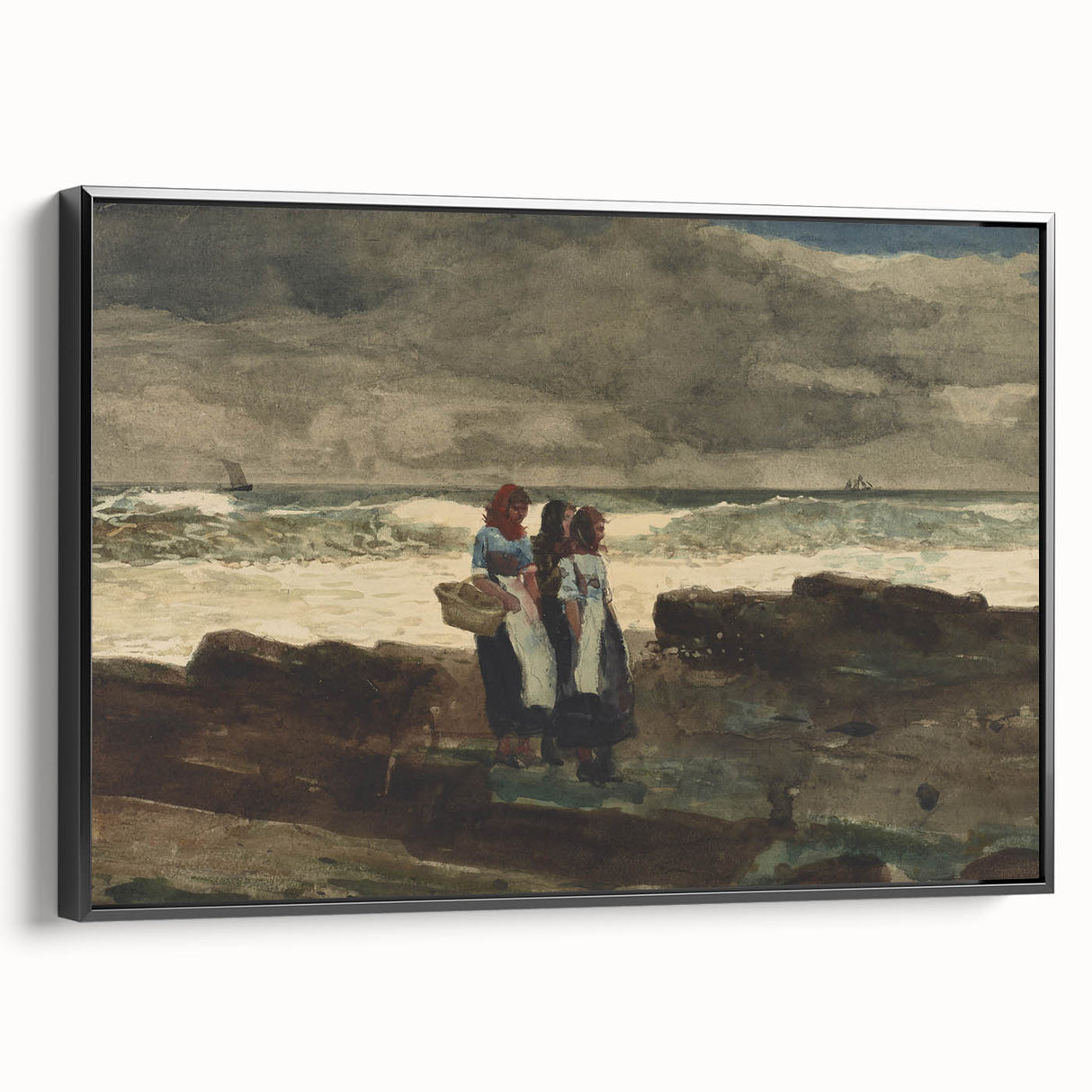 Sun and Clouds Realism Art Print - Winslow Homer Coastal Canvas Decor