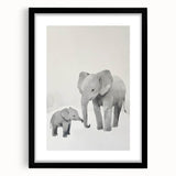 Elephant Family Nursery Wall Art – Baby Room & Kids Room Decor
