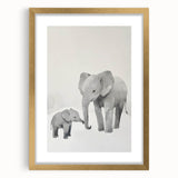 Elephant Family Nursery Wall Art – Baby Room & Kids Room Decor
