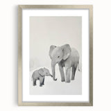 Elephant Family Nursery Wall Art – Baby Room & Kids Room Decor