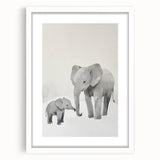Elephant Family Nursery Wall Art – Baby Room & Kids Room Decor
