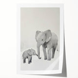 Elephant Family Nursery Wall Art – Baby Room & Kids Room Decor