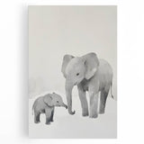 Elephant Family Nursery Wall Art – Baby Room & Kids Room Decor