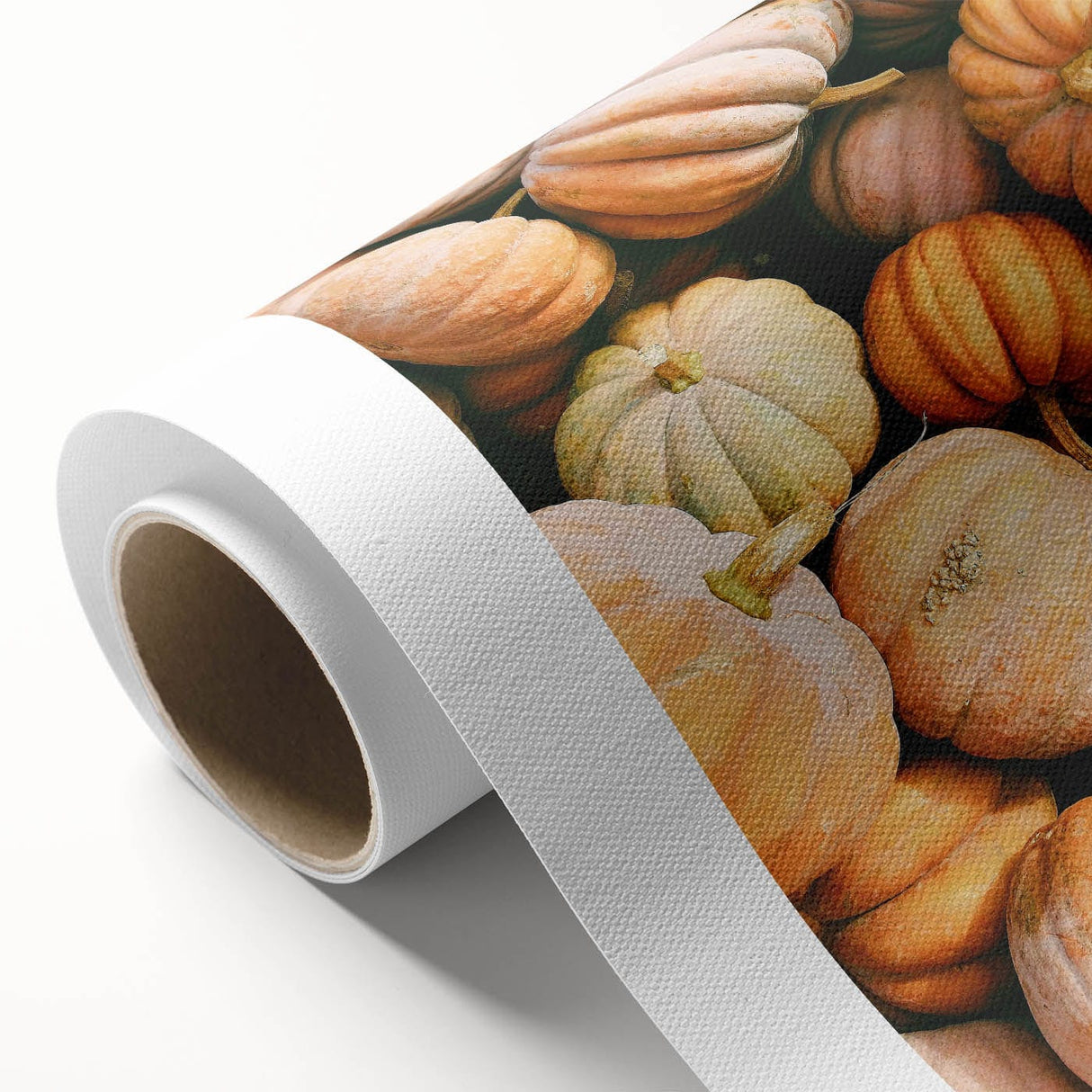 Art deco poster depicting an autumnal scene with orange and brown tones on rolled canvas, ideal for nursery wall art.