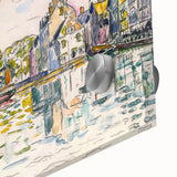 Modern Wall Art of Scenic Harbor - Abstract Coastal Contemporary Style