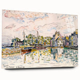 Modern Wall Art of Scenic Harbor - Abstract Coastal Contemporary Style