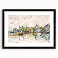 Modern Wall Art of Scenic Harbor - Abstract Coastal Contemporary Style
