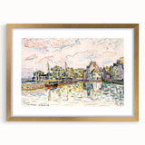 Modern Wall Art of Scenic Harbor - Abstract Coastal Contemporary Style