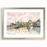 Modern Wall Art of Scenic Harbor - Abstract Coastal Contemporary Style